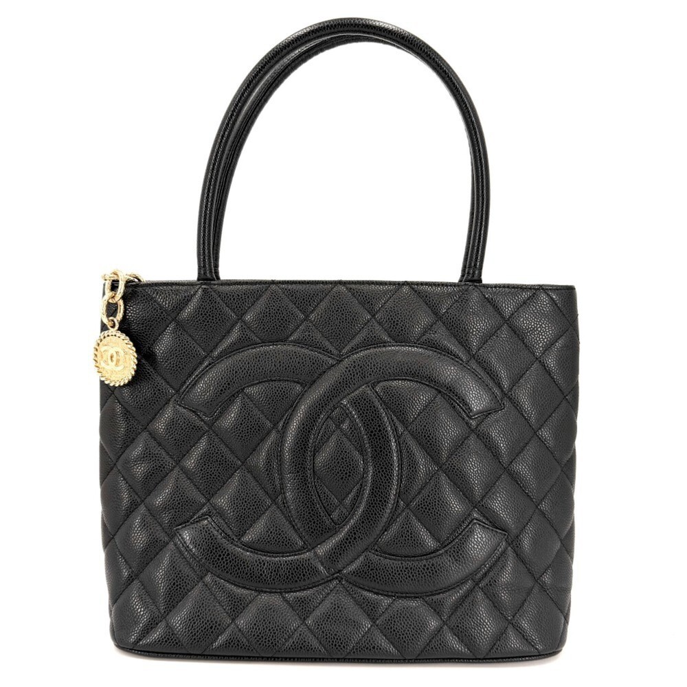 CHANEL Black Caviar Leather Reissue Tote Bag